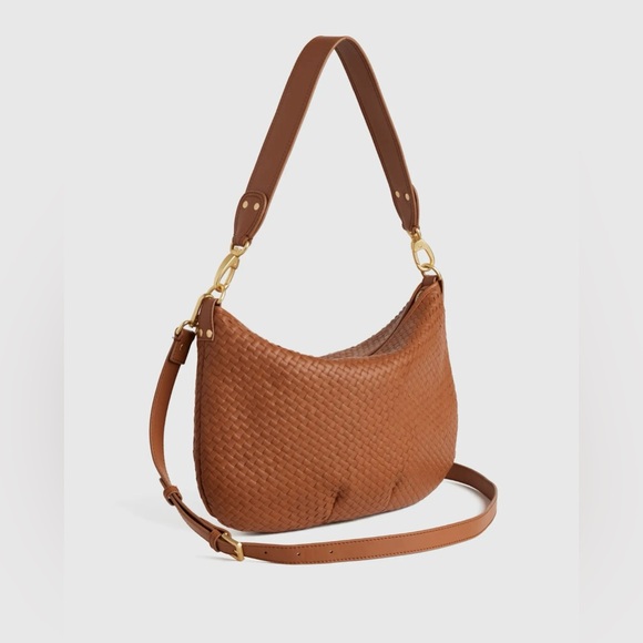 Italian Leather Convertible Crescent Handwoven Bag - Picture 4 of 6